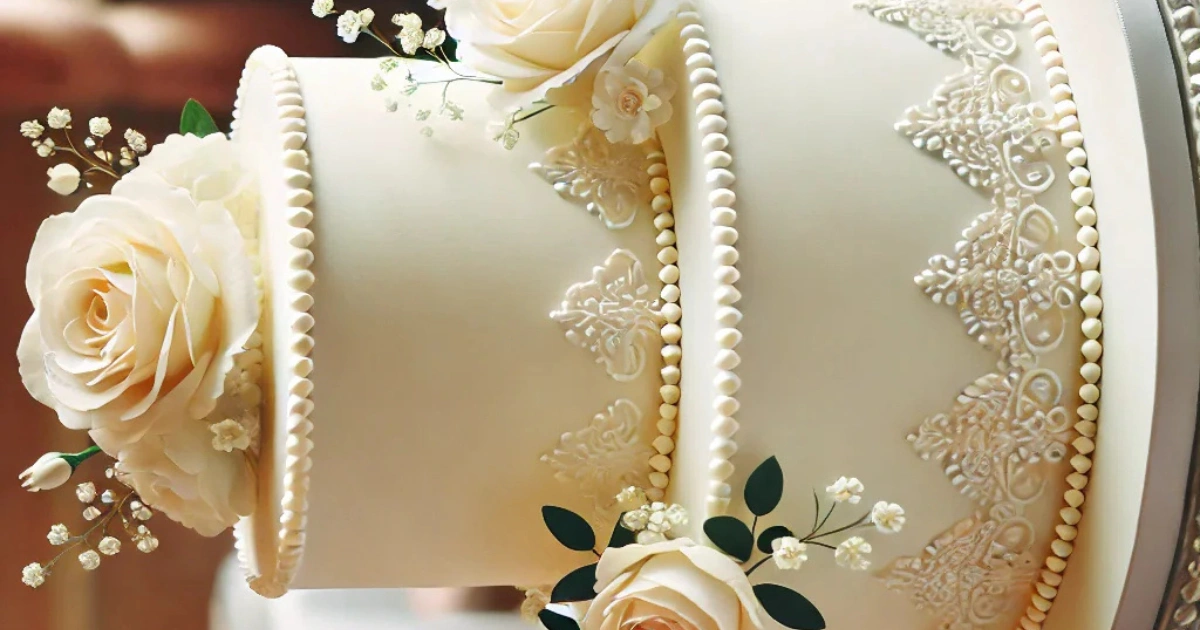 Vanilla Wedding Cake with Buttercream Frosting