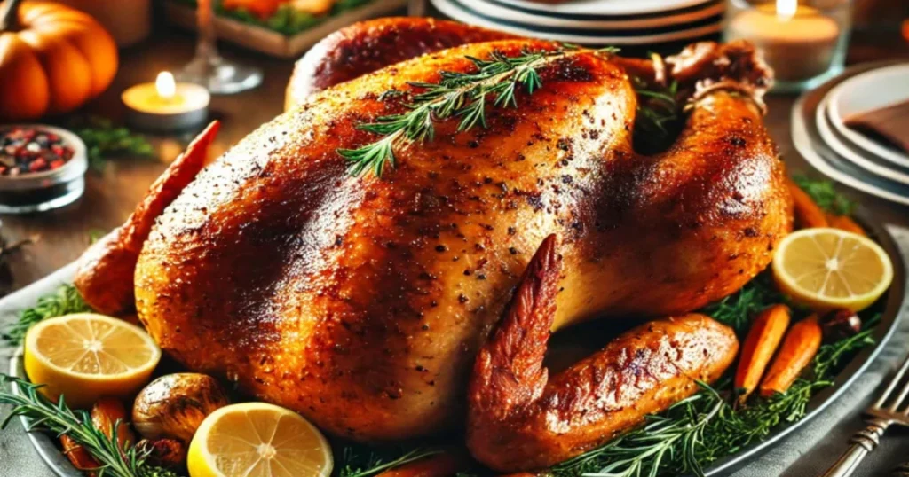 Thanksgiving Roasted Turkey with Herb Butter