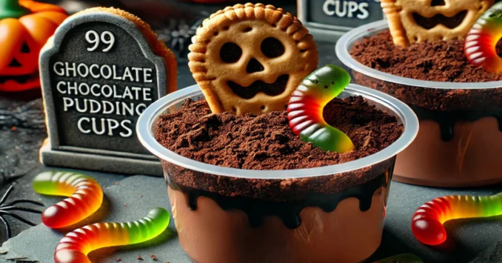 Graveyard Chocolate Pudding Cups