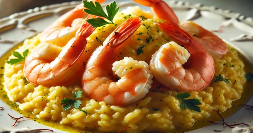 Risotto allo Zafferano e Gamberi