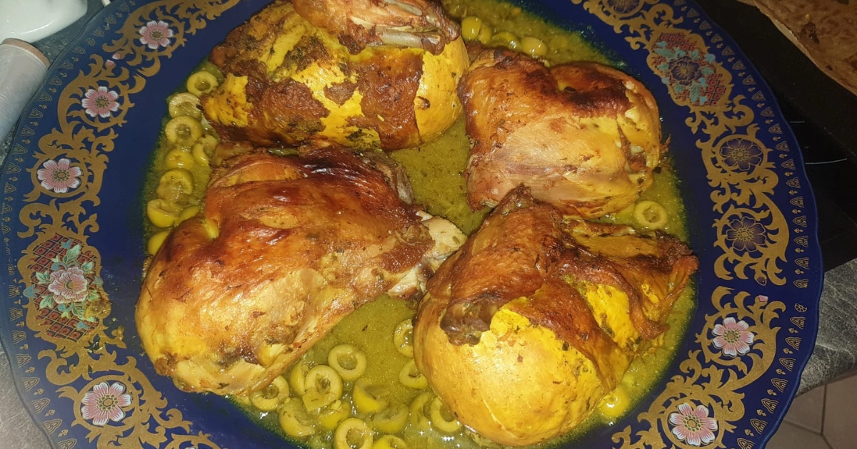 Roast Chicken with Olives and Moroccan Sauce