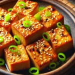 Crispy Baked Tofu with Garlic and Soy Sauce