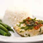 Cod with tomatoes and capers